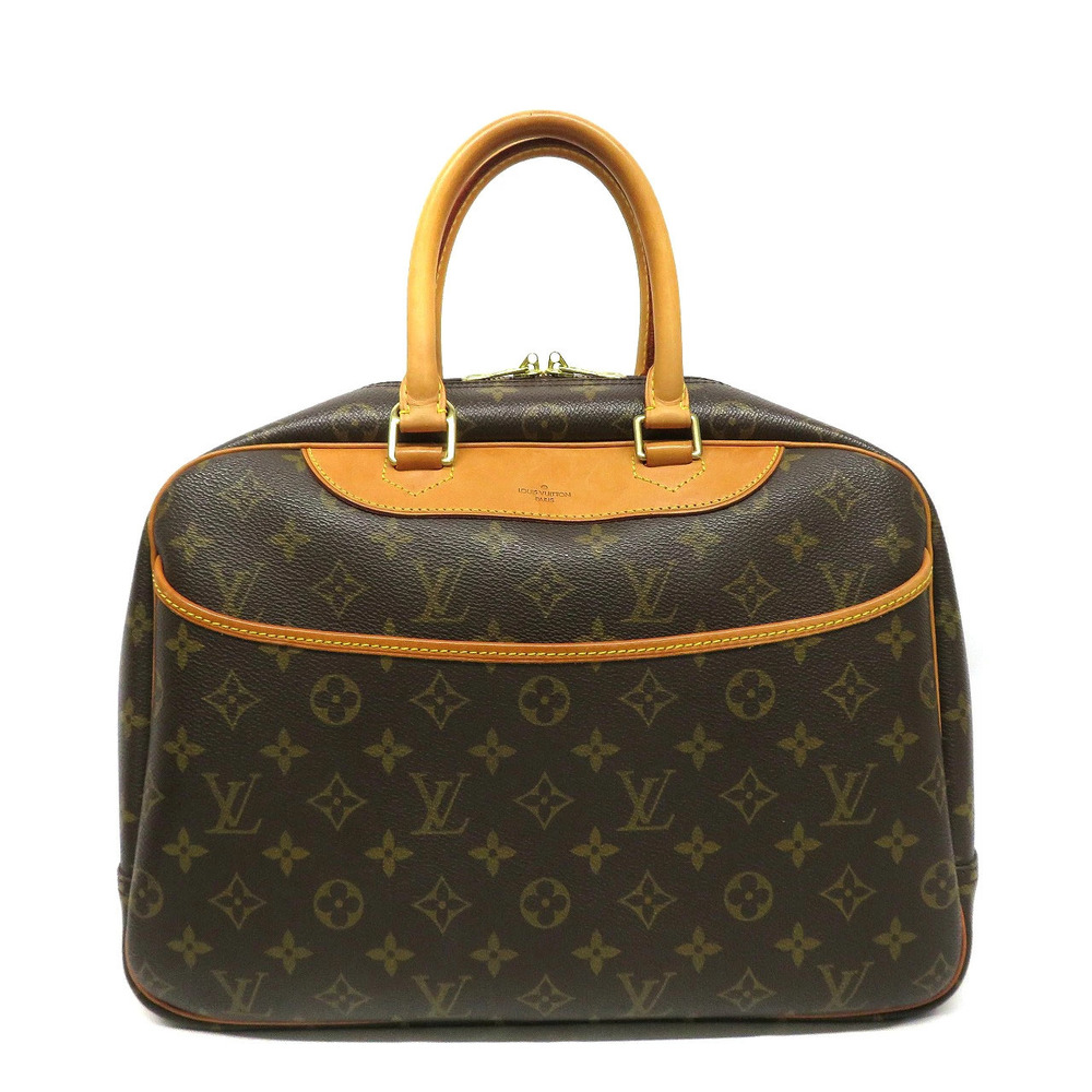 Louis Vuitton Deauville handbag monogram canvas brown leather